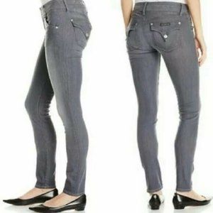 Hudson Collin Flap Skinny Jean Gray Soft  - Size 27 - Like New